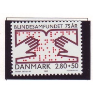 Denmark Sc B70 1986 Blind stamp  mint NH