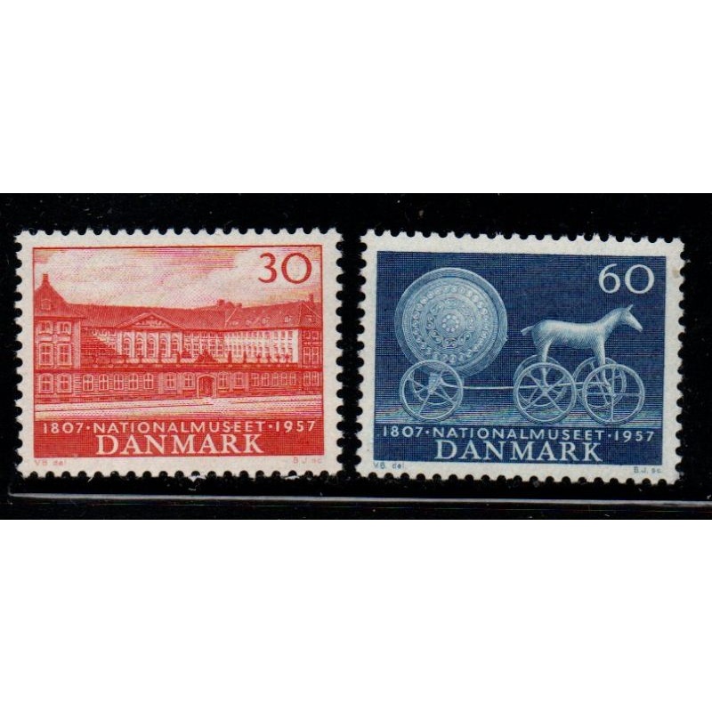 Denmark Sc 363-364 1957 National Museum stamp set mint NH