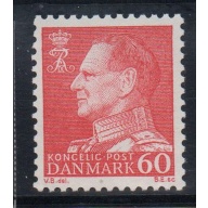 Denmark Sc 439 1967 60 ore rode red Frederik IX stamp mint NH