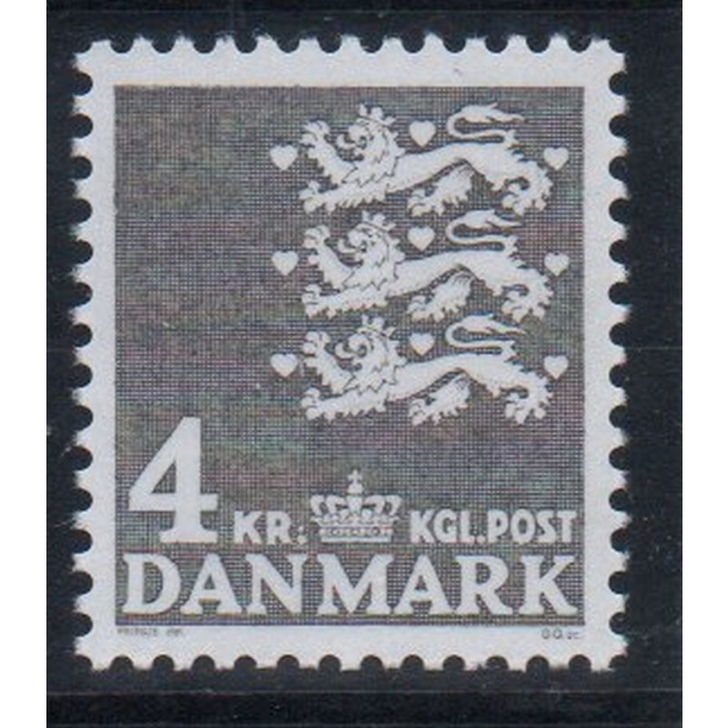 Denmark Sc 444C 1969 4.0 kr gray3 lions stamp mint NH