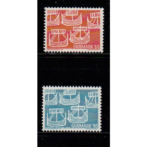 Denmark Sc 454-455 1969 Nordic Cooperation stamp set mint NH