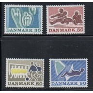 Denmark Sc 482-485 1971 Sports stamp set  mint NH