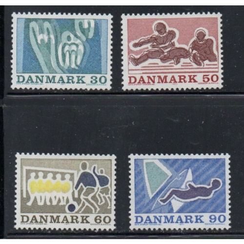 Denmark Sc 482-485 1971 Sports stamp set  mint NH