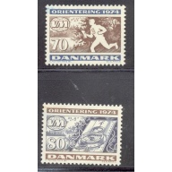 Denmark Sc 558-559 1974 Orientering stamp set  mint NH