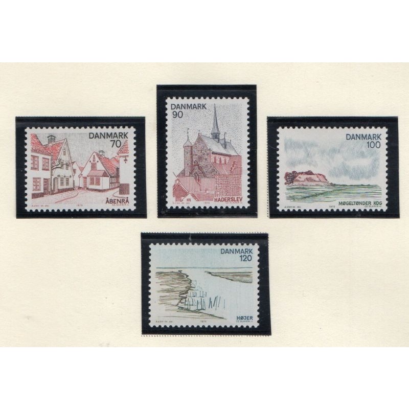 Denmark Sc 576-579 1975 views stamp set  mint NH
