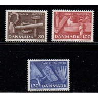 Denmark Sc 606-608 1977 Danish Crafts stamp set  mint NH