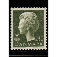 Denmark Sc 641 1981 230  ore olive green Queen  stamp mint NH