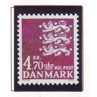 Denmark Sc 647 1981 4.7kr rose lilac State Seal stamp mint NH