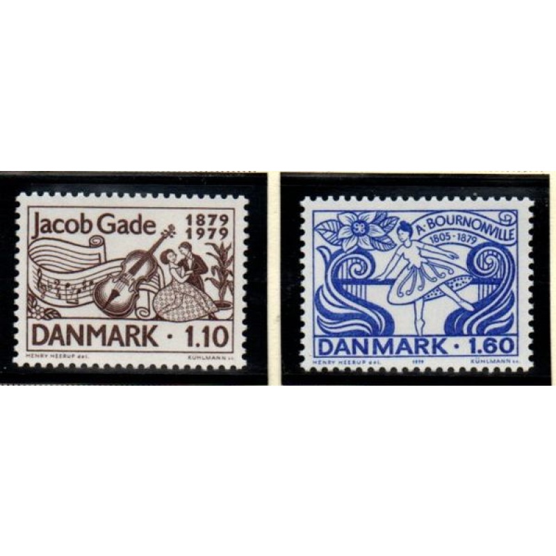 Denmark  Sc 660-661 1979 Music & Ballet stamp set mint NH
