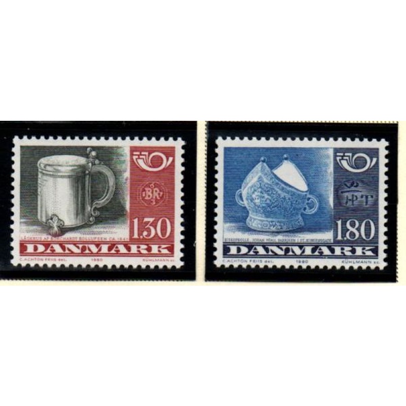 Denmark Sc 670-71 1980 Nordic Cooperation stamp set mint NH