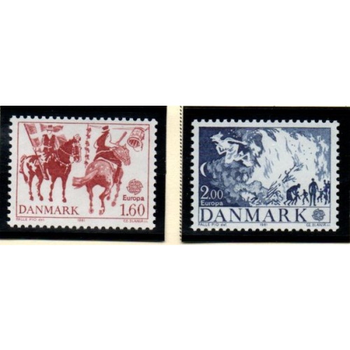 Denmark Sc 680-81 1981 Europa stamp set mint NH