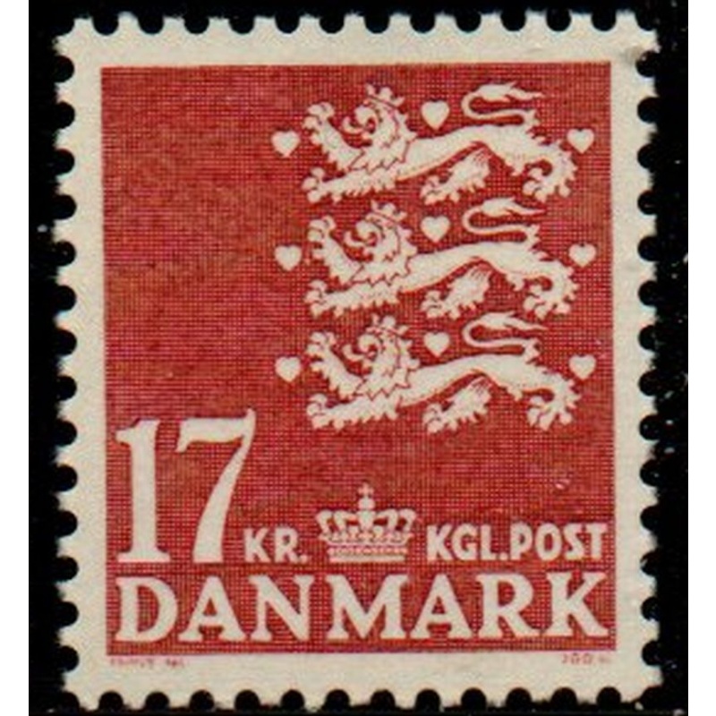 Denmark Sc 719 1984 17 kr copper red State Seal stamp mint NH