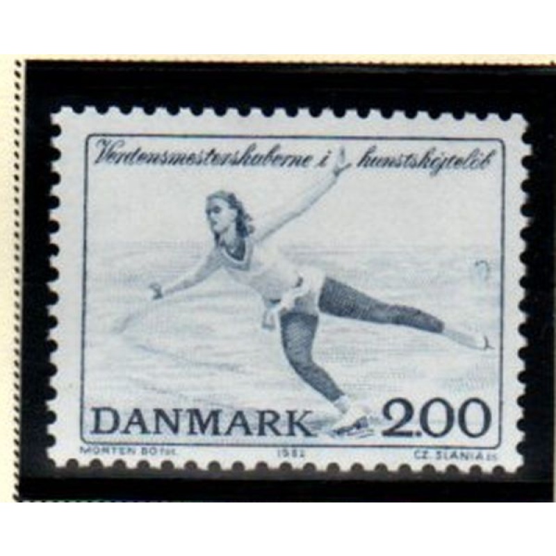 Denmark Sc 721 1982 Figure Skating stamp mint NH