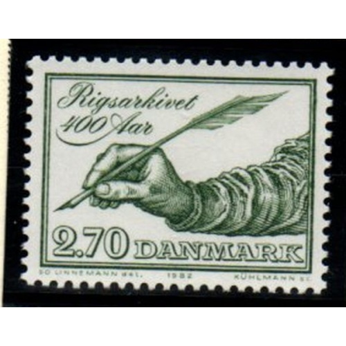 Denmark Sc 726 1982 Records Office Anniversary stamp mint NH