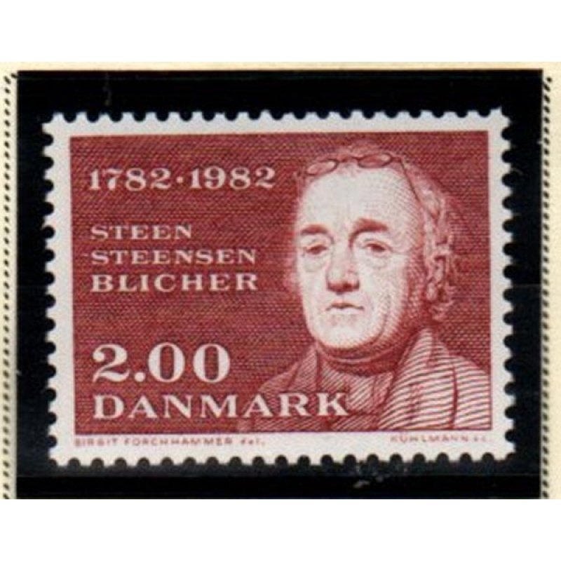Denmark Sc 727 1982 Blicher, Poet,  stamp mint NH