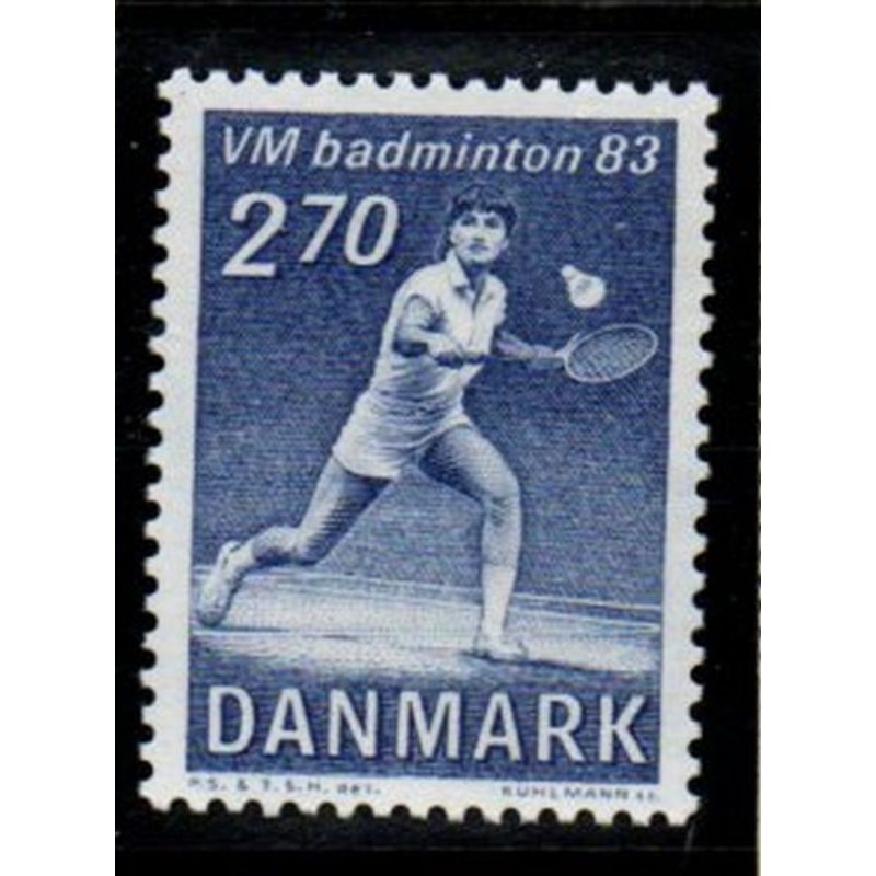 Denmark Sc 734 1983 Badminton Championship stamp mint NH