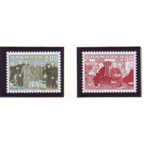 Denmark Sc 745-46 1983 Elderly In Society stamp set mint NH