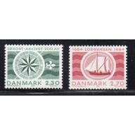 Denmark Sc 751-52 1984 Hydrographic & Pilotage stamp mint NH
