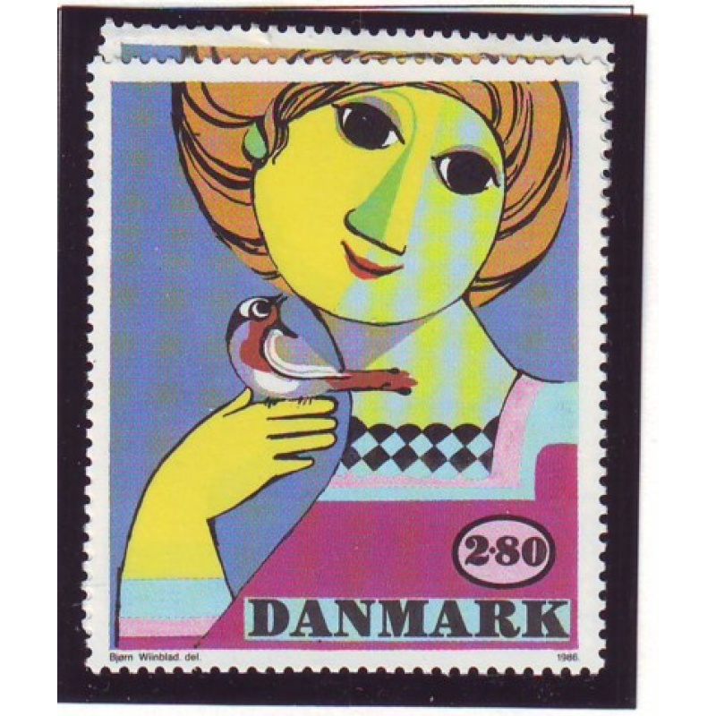 Denmark Sc 789 1986 Painting stamp mint NH