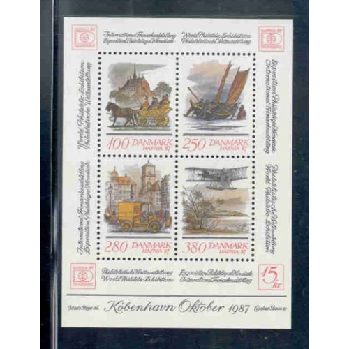 Denmark Sc 791 1986 HAFNIA 87 stamp sheet mint NH