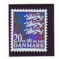 Denmark Sc 811 1989 20 kr deep ultra State Seal stamp mint NH