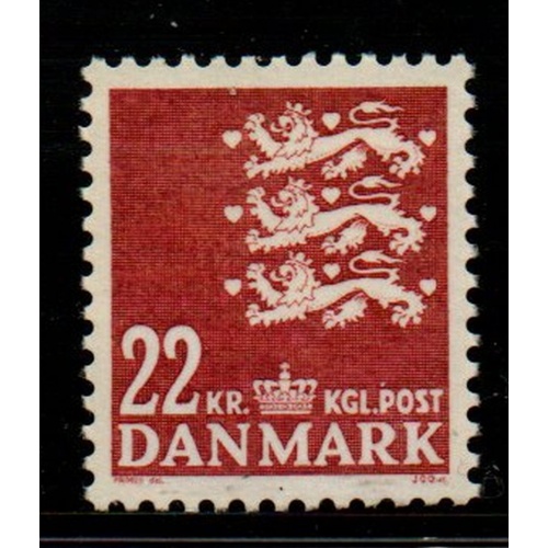 Denmark Sc 812 1987 22 kr henna brown State Seal stamp mint NH