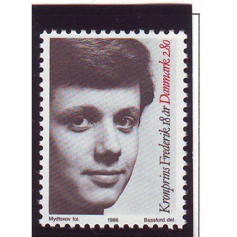 Denmark Sc 818 1986 18th Birthday Prince Frederik stamp mint NH