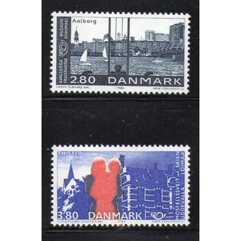 Denmark Sc 819-820 1986 Nordic Cooperation stamp set mint NH
