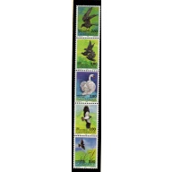 Denmark Sc 823 1986 National Bird stamp strip mint NH
