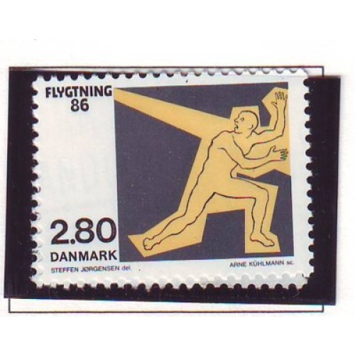 Denmark Sc 829 1986 Refugee Council stamp mint NH