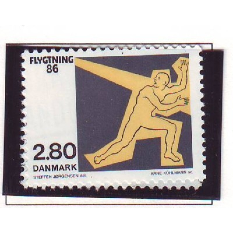 Denmark Sc 829 1986 Refugee Council stamp mint NH