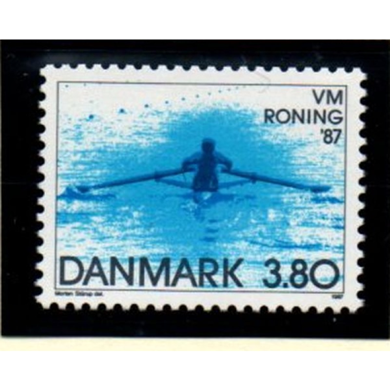 Denmark Sc 842 1987 Rowing Championships stamp mint NH