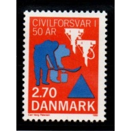Denmark Sc 851 1988 Civil Defence stamp mint NH