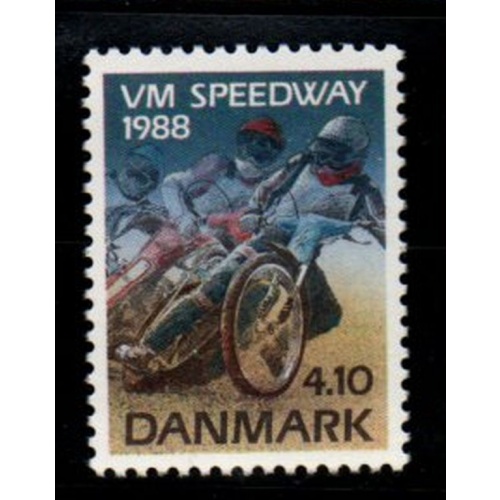 Denmark Sc 856 1988 Motorcycle Championships stamp mint NH