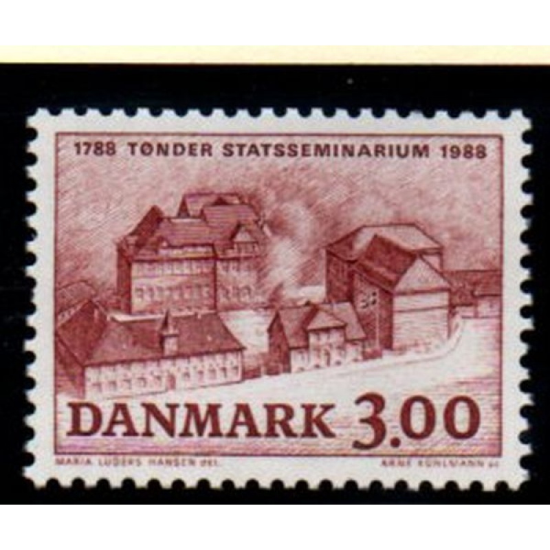 Denmark Sc 859 1988 Tonder Teachers College stamp mint NH