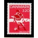 Denmark Sc 866 1989 Soccer Association stamp mint NH