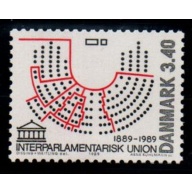 Denmark Sc 874 1989 Interparliamentary Union stamp mint NH