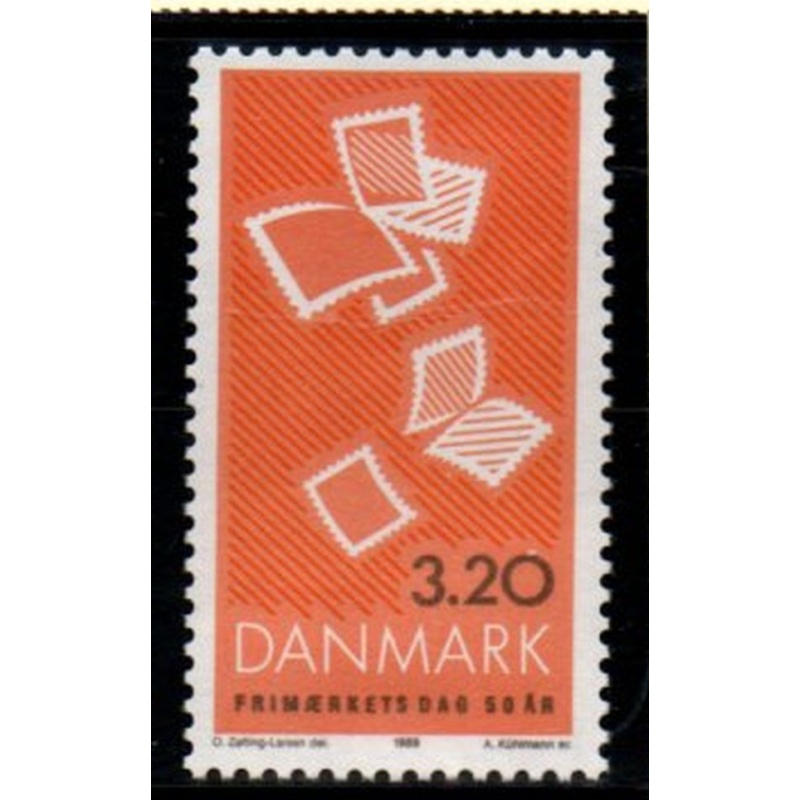 Denmark Sc 880 1989 Stamp Day stamp  mint NH