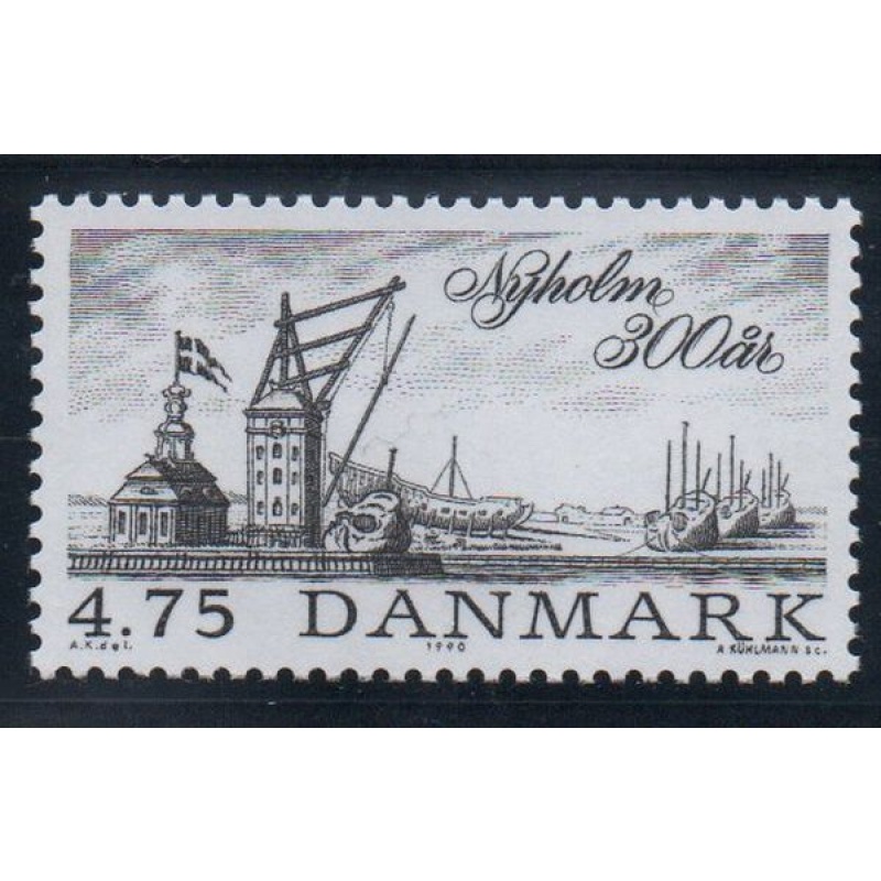 Denmark Sc 913 1990 300th Anniversary Nyholm stamp mint NH