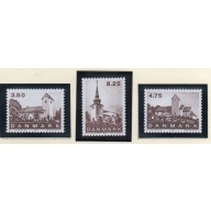Denmark Sc 924-926 1990 Jutland Churches stamp set mint NH