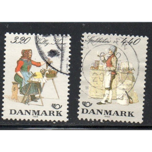 Denmark Sc 868-869 1989 Nordic Cooperation stamp set used