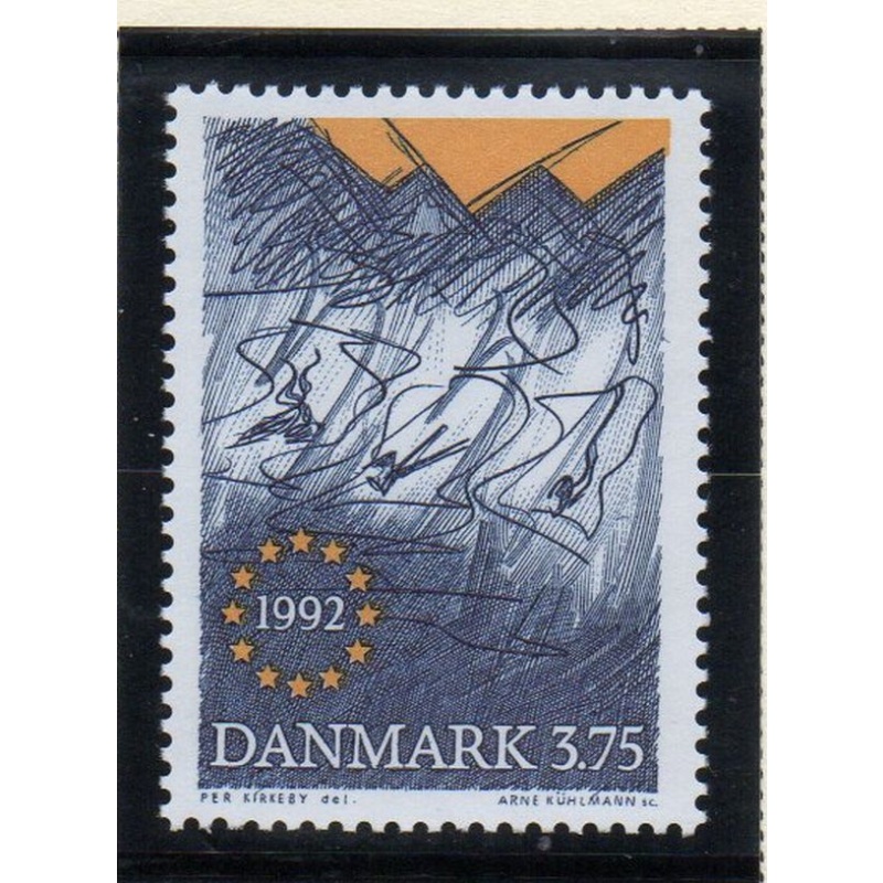 Denmark Sc 967 1992 European Market stamp used