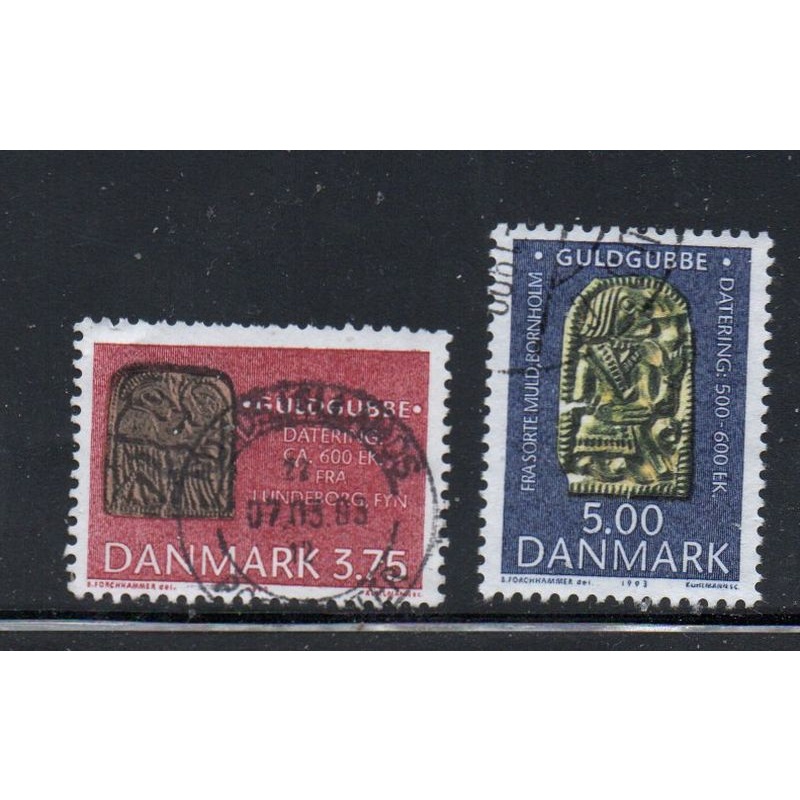 Denmark Sc 975-976 1993 Archaeological Treasures stamp set used