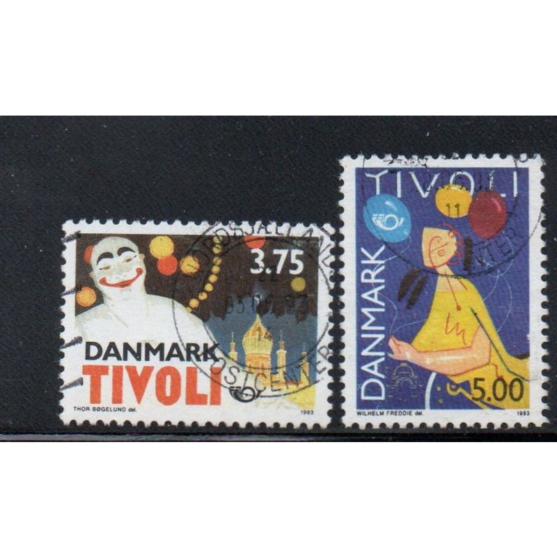 Denmark Sc 981-982 1993 Tivoli Garrdens Anniversary stamp set used