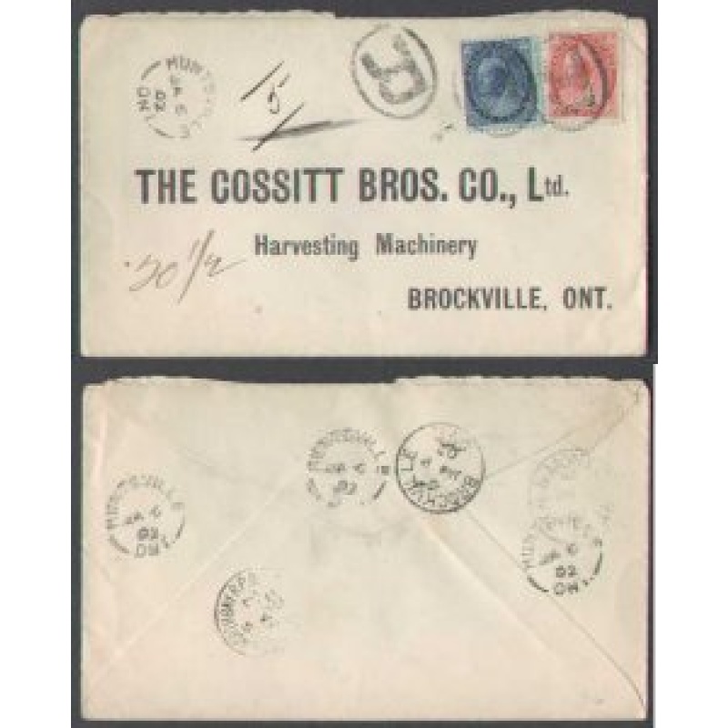 Canada-cover  #4275-2c+5c Numeral reg'd-Muskoka Dist-Huntsville,Ont-Ja 6
