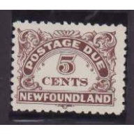 Newfoundland-Sc#J5- id70-unused hinged og 5c Postage Due-1939-