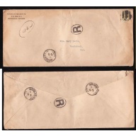 Canada-cover Canada-#13244-7c Edward reg'd-Oxford cnty-Woodstock-stamp damaged-