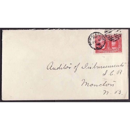 Canada-cover #10035-2c Tercentenary-New Glascow duplex cancel-Au 6 1908