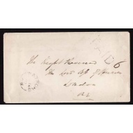 Canada-cover #13419-Stampless-double weight-PAID 6-Lambton Cnty-Watford