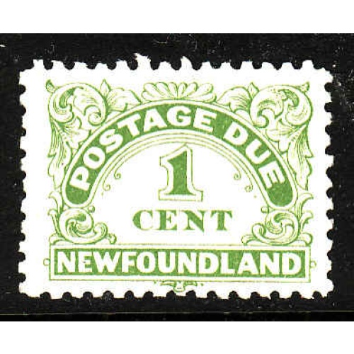 Newfoundland -Sc #J1a- id13716- 1c Postage Due , perf 10 -  unused , og , NH
